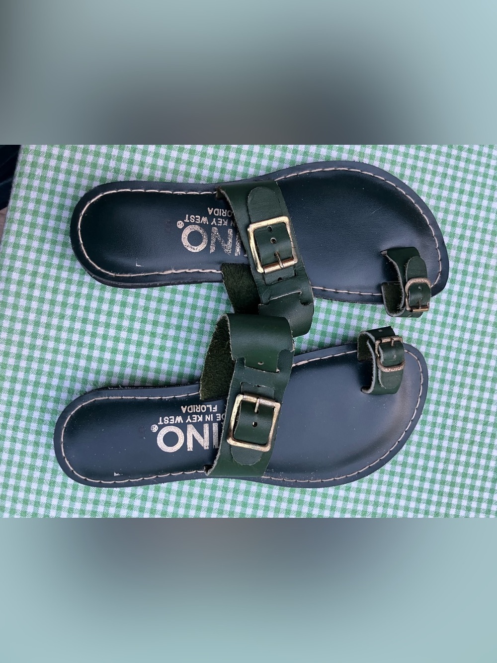 Kino leather flat sandal Key West Florida women’s size 6
